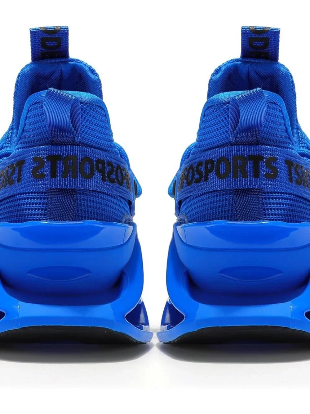 Women's Royal Blue Mesh Sneakers Athletic Running Walking Shoes Lace-up